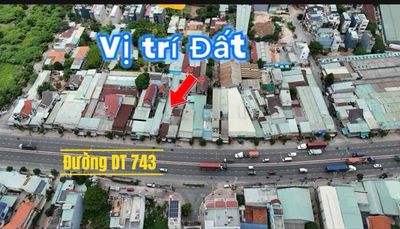 Bán lô đất 360m mặt tiền dt743 ngã tư miếu ông cù — ảnh 1
