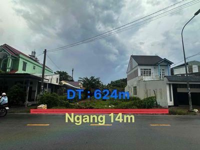 Bán đất mặt tiền ngang 14m đường nhựa thông bình nhâm thuận an