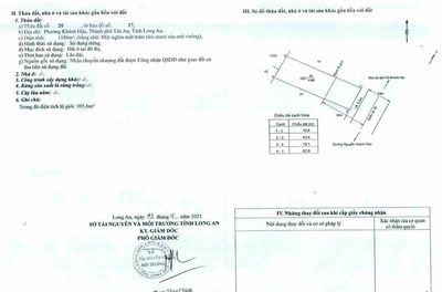 Ngân hàng thanh lý bán Đất Mặt tiền Quốc Lộ 1A, TP Tân An, Long An