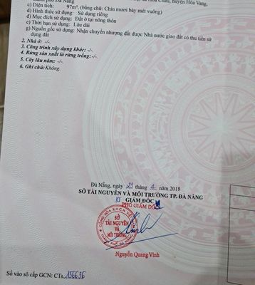 Chính chủ bán lô lý thiên bảo dt 97m2 hướng tây sát cầu cẩm lệ — ảnh 1