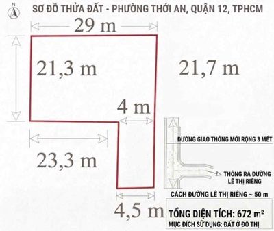 672m2, đất ngay đường Lê Thị Riêng, Q12. giá chốt 17đ. — ảnh 1