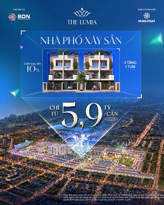 Shophouse the lumia 4 tầng 100m2 đường 5m5 vừa ở vừa cho thuê