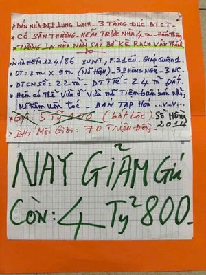 Bán nhà đẹp lung linh, hẻm trc nhà 4m, 3 tầng đúc thật, có sân thượng — ảnh 1
