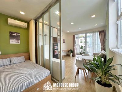 CHDV studio/1PN tách bếp balcony full nội thất, tone pastel hiện đại — ảnh 1