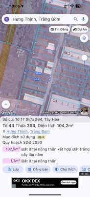Chính chủ cần bán lô đất 5*21 gần đường vào Cty Pousung KCN Bàu Xéo — ảnh 1