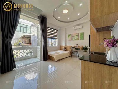 Căn hộ ban công 35m2 nhà mới full nội thất xịn đường chu văn an — ảnh 1