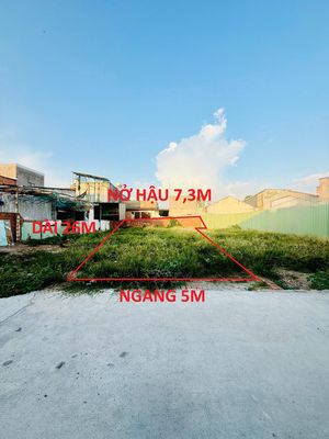 Bán Lô Đất 5x26 Nở Hậu 7,3M Thổ Cư, Ô Tô Tới Đất, Ngay Chợ Đông Thạnh. — ảnh 1