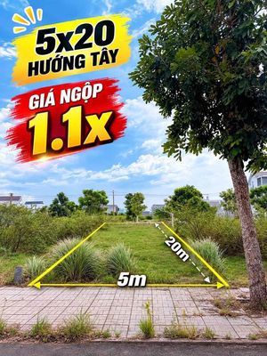 Bán đất 5x20 Cát tường phú sinh , sổ riêng gần cv 7 kì quan , giá lỗ — ảnh 1