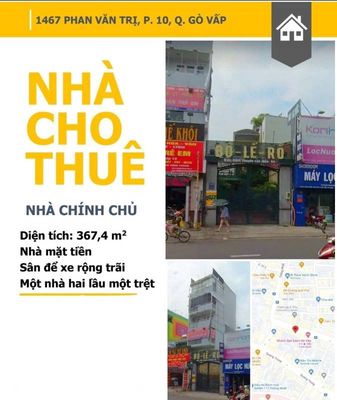 Mặt bằng kinh doanh 367,4 m2 mặt tiền Phan Văn Trị — ảnh 1