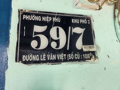 Chính chủ bán -nhà ngay lê văn việt -quận 9(cũ) — ảnh 1
