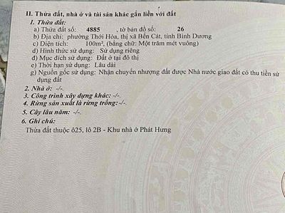 Đất nền thới hoà 100m sát ql 13 lô góc lối thoát hiểm — ảnh 1