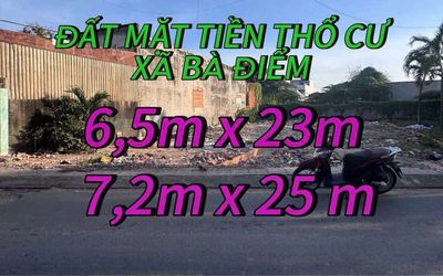 Đất Mặt Tuền Giá Rê 6.5 x 24m Giá 5.25 Tỷ MT Đg XTT 4 Xã Bà Điểm — ảnh 1