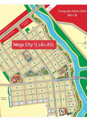 Mega city 1( cầu đò) - cần bán lô 100m2 , sổ sẵn giá 1ty3, bình dương — ảnh 1
