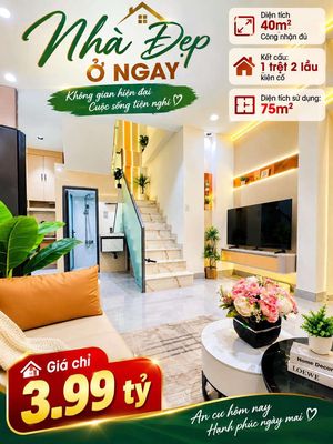 Nhà gò vấp - 3.99 tỷ - 40m² - 3 tầng - hẻm xe hơi — ảnh 1