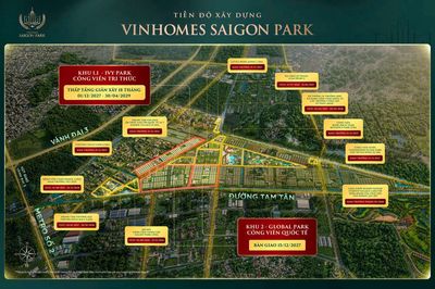 Bán dự án Vinhomes Saigon Park Hóc Môn tiến độ tháng 9/2026