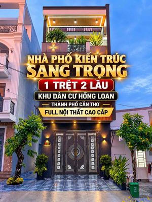 Nhà phố kiến trúc sang trọng - 1 trệt 2 lầu khu dân cư hồng loan