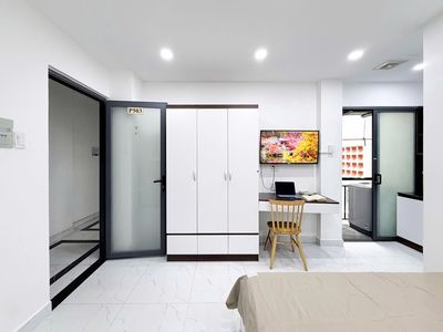 Studio ban công, máy giặt riêng ngay đh hồng bàng, hutech bình thạnh