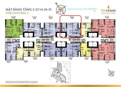 Chính chủ bán căn hộ vinhomes central park – central 2 (c2.12)
