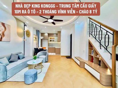 Nhà đẹp king konggg – trung tâm cầu giấy – 10m ra ô tô – 2 thoáng vĩnh