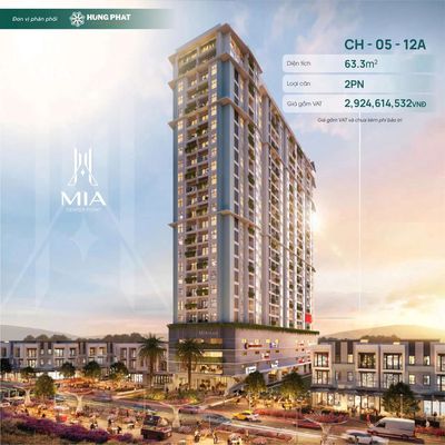 MIA CENTER POINT - Sẵn sàng bàn giao - Căn mẫu full nội thất