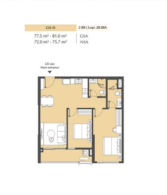 Chính chủ cần bán CC The Global City, 8,1 tỷ, 77,5m2