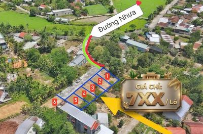 Giá tốt hòa vang chỉ 790 triệu sở hữu lô đất ngang 7,4m mua để dành.