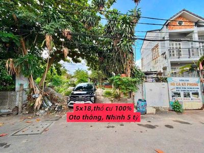 Đất thổ cư 91m2 gần phạm văn đồng - gần trung tâm sg - không quy hoạch