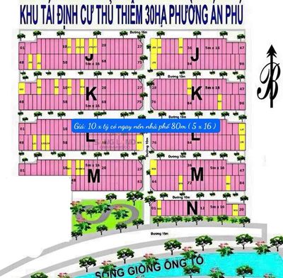 Bán nền nhà Phố khu 30ha Nam rạch chiếc