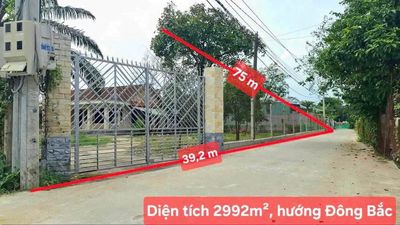 Bán đất biệt thự An Thạnh 38, 2992m2, 7.2tr/m2