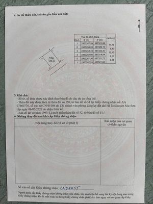 Bán đất Sóc Sơn 100m² full thổ cư, sổ đỏ riêng