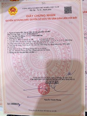 Đất trung tâm trung mỹ tây shr 4x20m – chỉ 3,39 tỷ