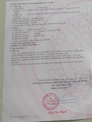Chung cư 303 Trần Quốc Thảo, full nội thất 45m2 gía 3,2 tỷ