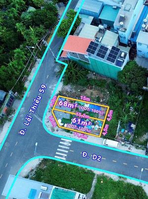 cặp góc . 2 mặt tiền Lái thiêu . tđc bình đức