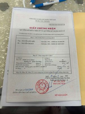 Nhà 4 tầng đúc , ÂU CƠ, phú trung, giáp tân bình..Dt: 3,6x10,5