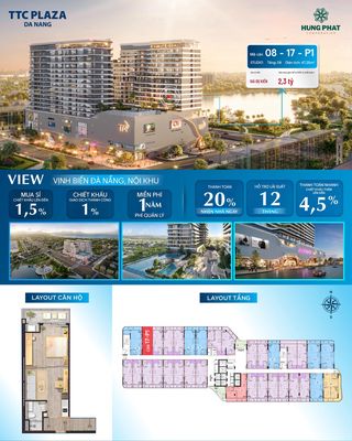 Chỉ 460tr vào ở ngay và khai thác căn hộ TTC Plaza ngay trên Aeon Mall