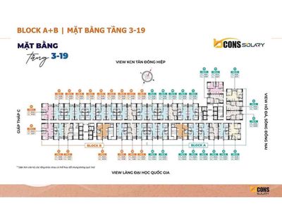 Bcons solary 2pn 2wc 53m² – tầng 17 – đã đóng 15% – full hđmb 2.057