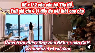 Bán căn hộ Ciputra Tây Hồ, 4 tỷ, full nội thất, view Sông Hồng