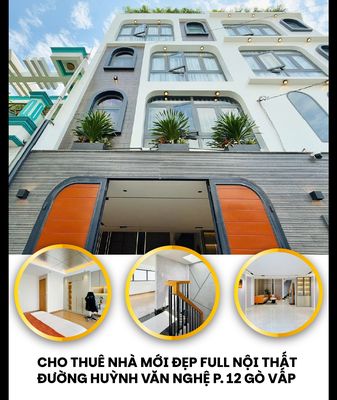 Cho Thuê Nhà Mới Đẹp Full Nội Thất Huỳnh Văn Nghệ Phường 12 Gò Vấp