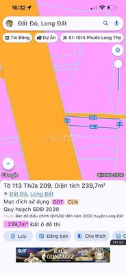 Bán đất 240m2 góc 2 mặt tiền Tỉnh lộ 44A, Xã Đất Đỏ — ảnh 1