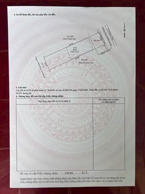 Bán đất thổ cư 542m2 đường DX080, Chánh Hiệp, TP.HCM