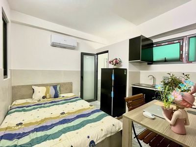 Studio full nt ngay ngã tư phan văn trị - có thang máy, nhà xe rộng — ảnh 1