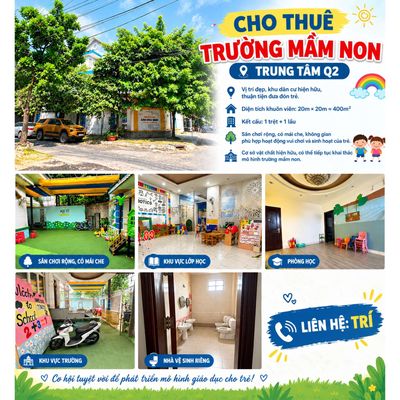 Cho thuê nhà 1 trệt 1 lầu dt 20x20m khu An Khánh Q2, sẵn mô hình kd
