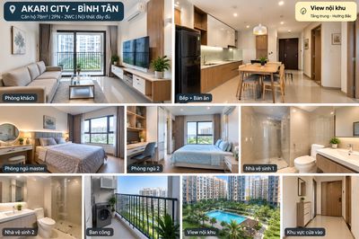 Cho thuê căn hộ akari city view nội khu, giá chỉ 11 triệu/tháng