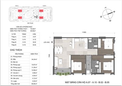 Căn góc 85m2 cho thuê 15-22tr/tháng