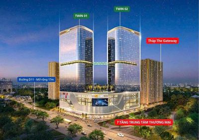 Bán căn góc 2pn diện tích lớn dự án bcons center city có toà tháp đôi