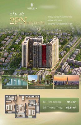 Căn hộ ven sông 2PN - 70m2 ngay KDC Hưng Phú Khu Công Nghệ Cao TPHCM