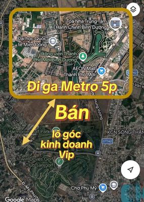 Bán đất Thành Phố Mới Bình Dương đi Aeon Mall, ga metro, sân golf