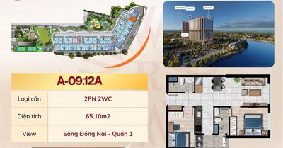 Chính chủ bán căn hộ A09-12A - View trực diện sông - tầng 09