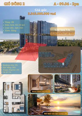 Chính chủ bán căn hộ A09-06 - View trực diện hồ bơi nội khu- tầng 09