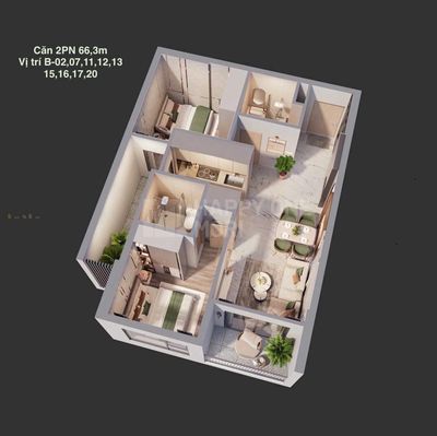 Bán lại căn MB11.07 66 m2 2pn-2wc giá 2ty730 ( gồm VAT)